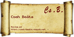 Cseh Beáta névjegykártya