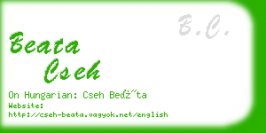 beata cseh business card